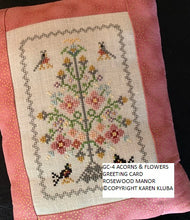 Load image into Gallery viewer, ACORNS & FLOWERS--GREETING CARD
