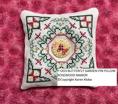 BUTTERFLY GARDEN PIN PILLOW--LIMITED EDITION