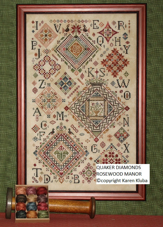 QUAKER DIAMONDS – Rosewood Manor X Stitch