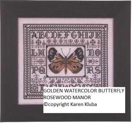 GOLDEN WATER COLOR BUTTERFLY