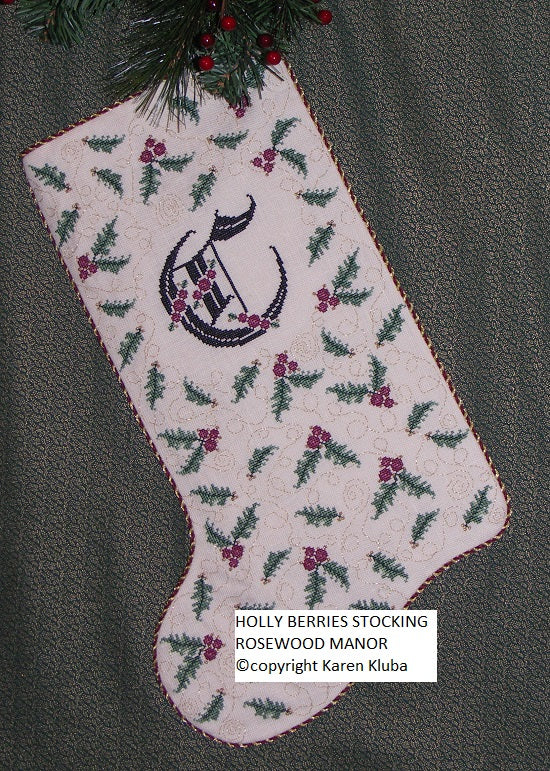 HOLLY BERRIES STOCKING
