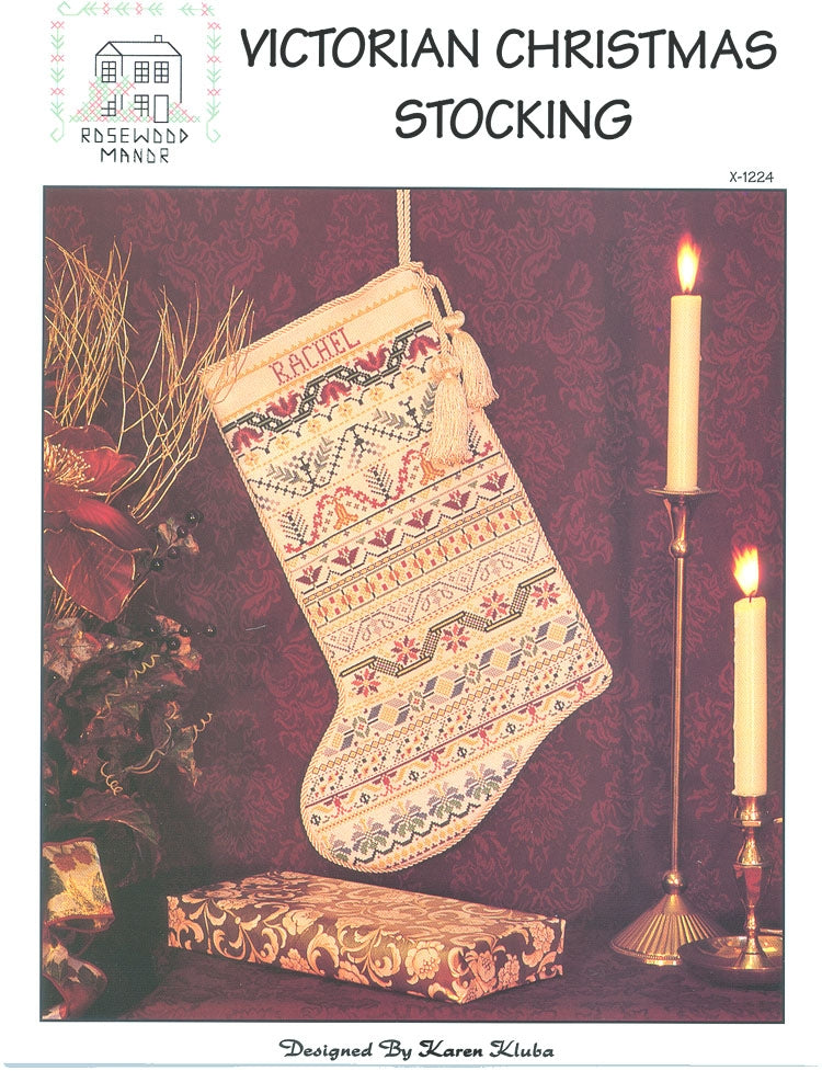 VICTORIAN CHRISTMAS STOCKING – Rosewood Manor X Stitch